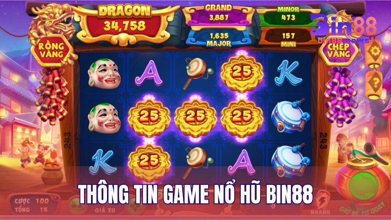 Thông tin game Nổ Hũ BIN88 – Hàng trăm tựa game Slot hấp dẫn đang chờ bạn
