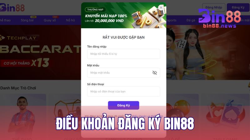 Quy định về tài khoản cá nhân của người chơi trên nền tảng BIN88